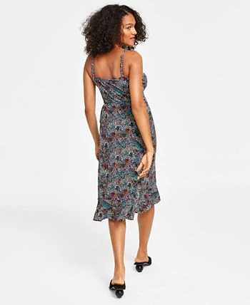 Bar III Women's Printed Ruffle Wrap Midi Dress, Created For Macy's 2 Bar III Women's Printed Ruffle Wrap Midi Dress, Created For Macy's - Image 2