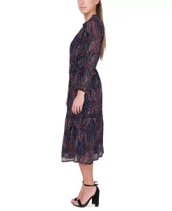 Black Tape Women's Long-Sleeve Tiered Midi Dress -Sanctuary Shop 23675680 fpx