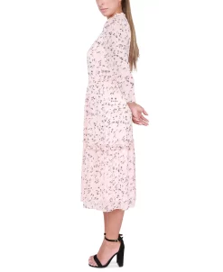 Black Tape Women's Long-Sleeve Tiered Midi Dress -Sanctuary Shop 23675703 fpx