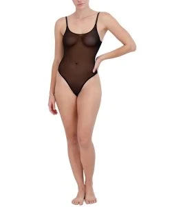 Steve Madden Women's Sheer Mesh Thong Bodysuit SM11840