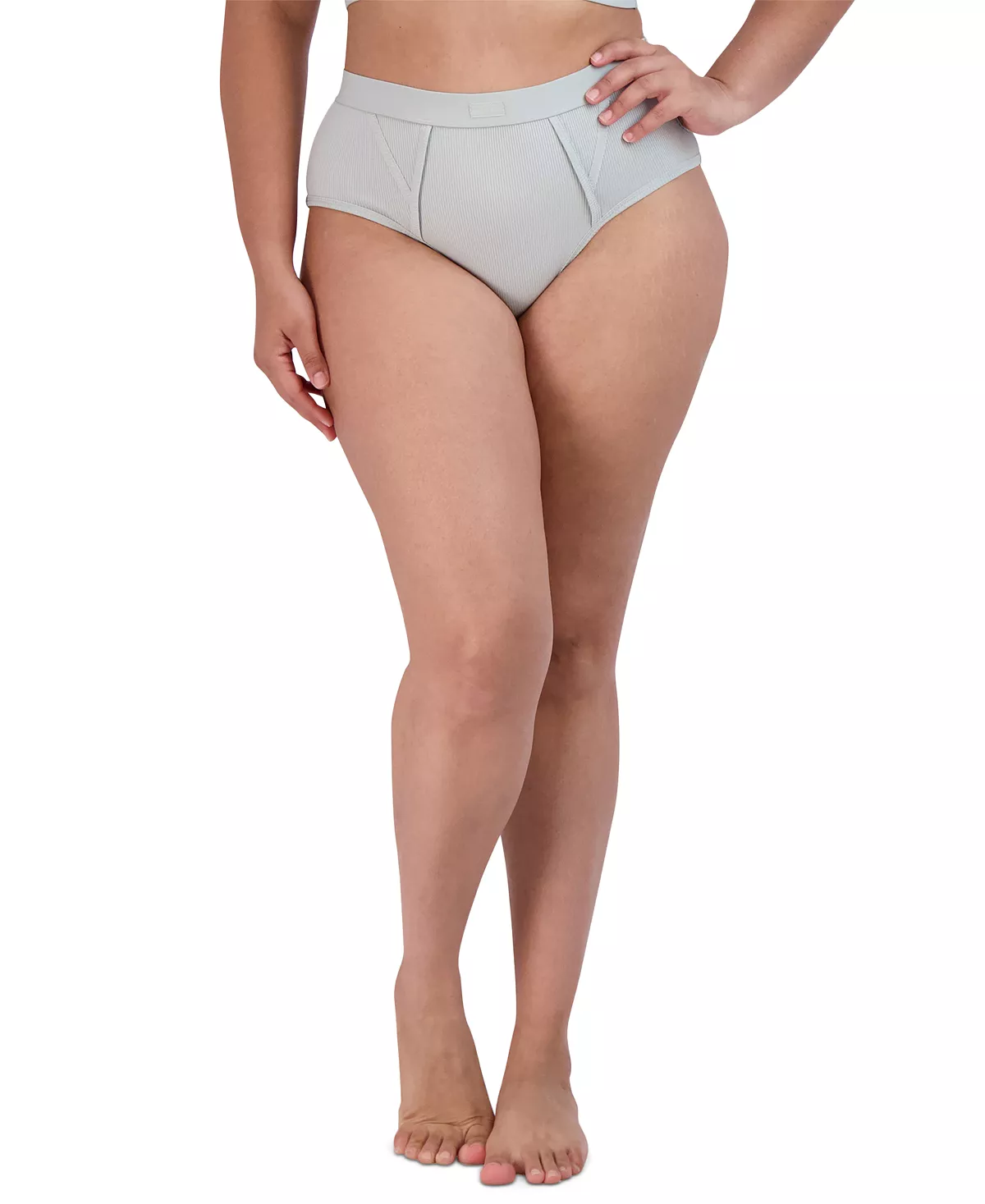 Steve Madden Women's Ribbed High-Waisted Brief Underwear SM02175 5 Steve Madden Women's Ribbed High-Waisted Brief Underwear SM02175 - Image 5