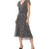 Vince Camuto Women's Tiered Dress With Ruffle Sleeves