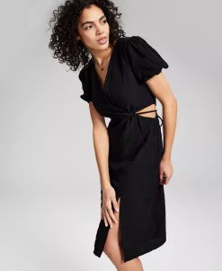 And Now This Women's Puff-Sleeve Cutout Midi Dress 9 And Now This Women's Puff-Sleeve Cutout Midi Dress -Sanctuary Shop 23773219 fpx