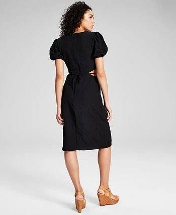 And Now This Women's Puff-Sleeve Cutout Midi Dress 2 And Now This Women's Puff-Sleeve Cutout Midi Dress - Image 2