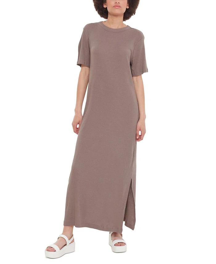 Black Tape Women's Elbow-Sleeve Side-Slit T-Shirt Dress 1 Black Tape Women's Elbow-Sleeve Side-Slit T-Shirt Dress