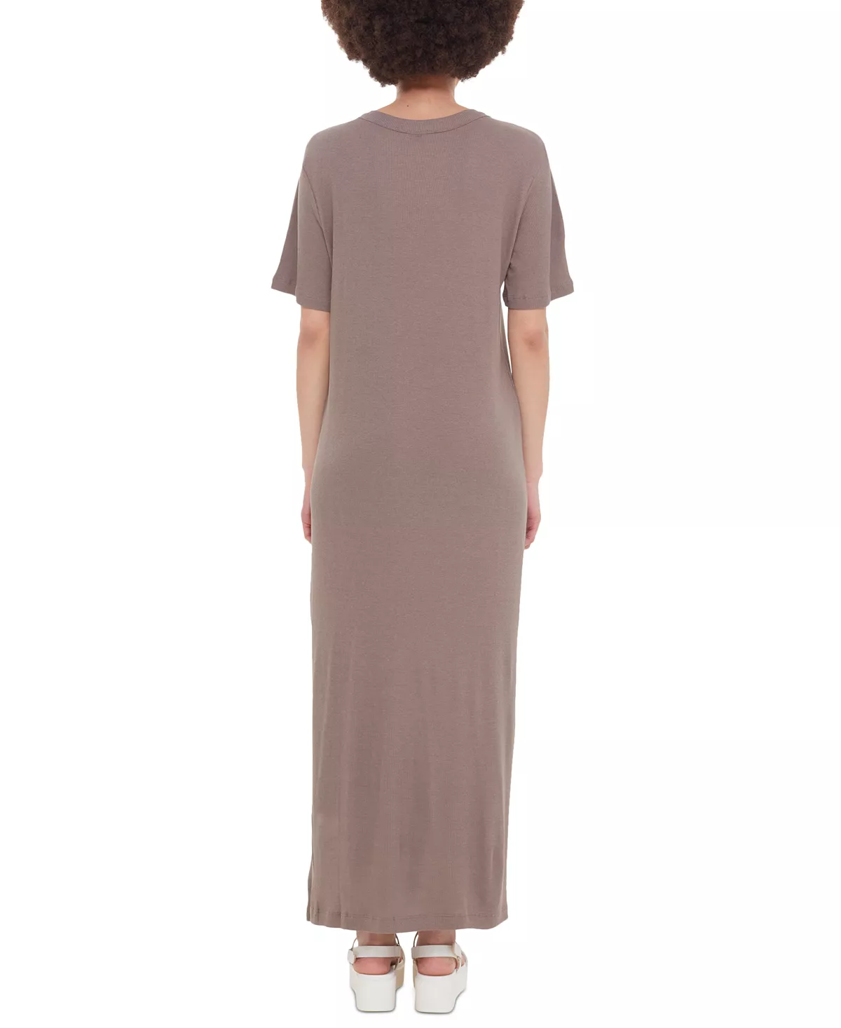 Black Tape Women's Elbow-Sleeve Side-Slit T-Shirt Dress 2 Black Tape Women's Elbow-Sleeve Side-Slit T-Shirt Dress - Image 2