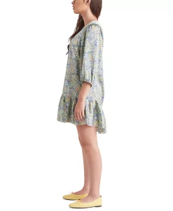 Black Tape Light Satin V-Neck Ruffled-Hem Mini Dress -Sanctuary Shop 23776484 fpx