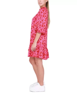 Black Tape Light Satin V-Neck Ruffled-Hem Mini Dress -Sanctuary Shop 23776682 fpx