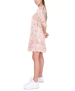 Black Tape Light Satin V-Neck Ruffled-Hem Mini Dress -Sanctuary Shop 23776708 fpx