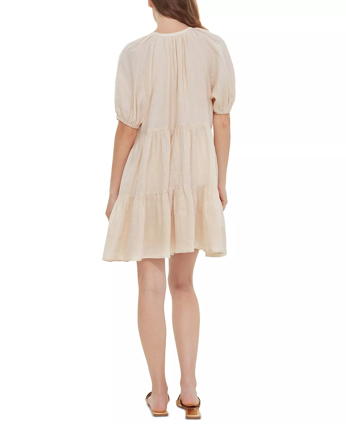 Black Tape Women's Tassel-Tie Button-Front Mini A-Line Dress 2 Black Tape Women's Tassel-Tie Button-Front Mini A-Line Dress - Image 2