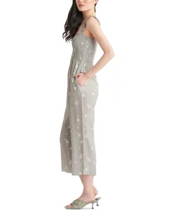 Black Tape Women's Smocked Printed Wide-Leg Jumpsuit -Sanctuary Shop 23807297 fpx