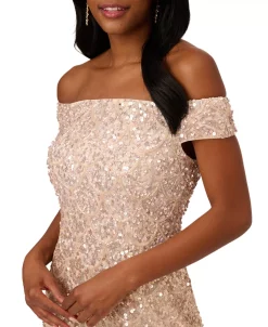 Adrianna Papell Women's Embellished Off-The-Shoulder Dress -Sanctuary Shop 23821356 fpx