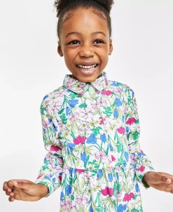 Charter Club Little Girl's Long-Sleeve Floral Shirtdress, Created For Macy's -Sanctuary Shop 23837140 fpx