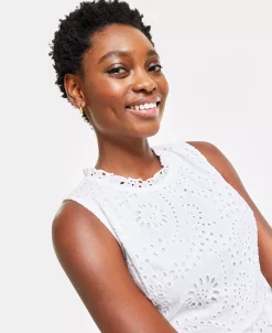 Charter Club Women's Cotton Sleeveless Eyelet Midi Dress, Created For Macy's -Sanctuary Shop 23838641 fpx