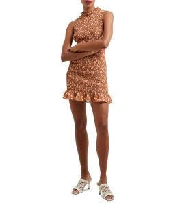 French Connection Women's Sleeveless Smocked Dress