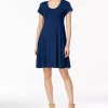 Style & Co Women's Short-Sleeve A-Line Dress, Created For Macy's
