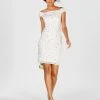 Adrianna Papell Women's Off-The-Shoulder Beaded Sheath Dress