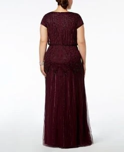 Adrianna Papell Us Size Bead-Illusion Blouson Dress -Sanctuary Shop 9911427 fpx